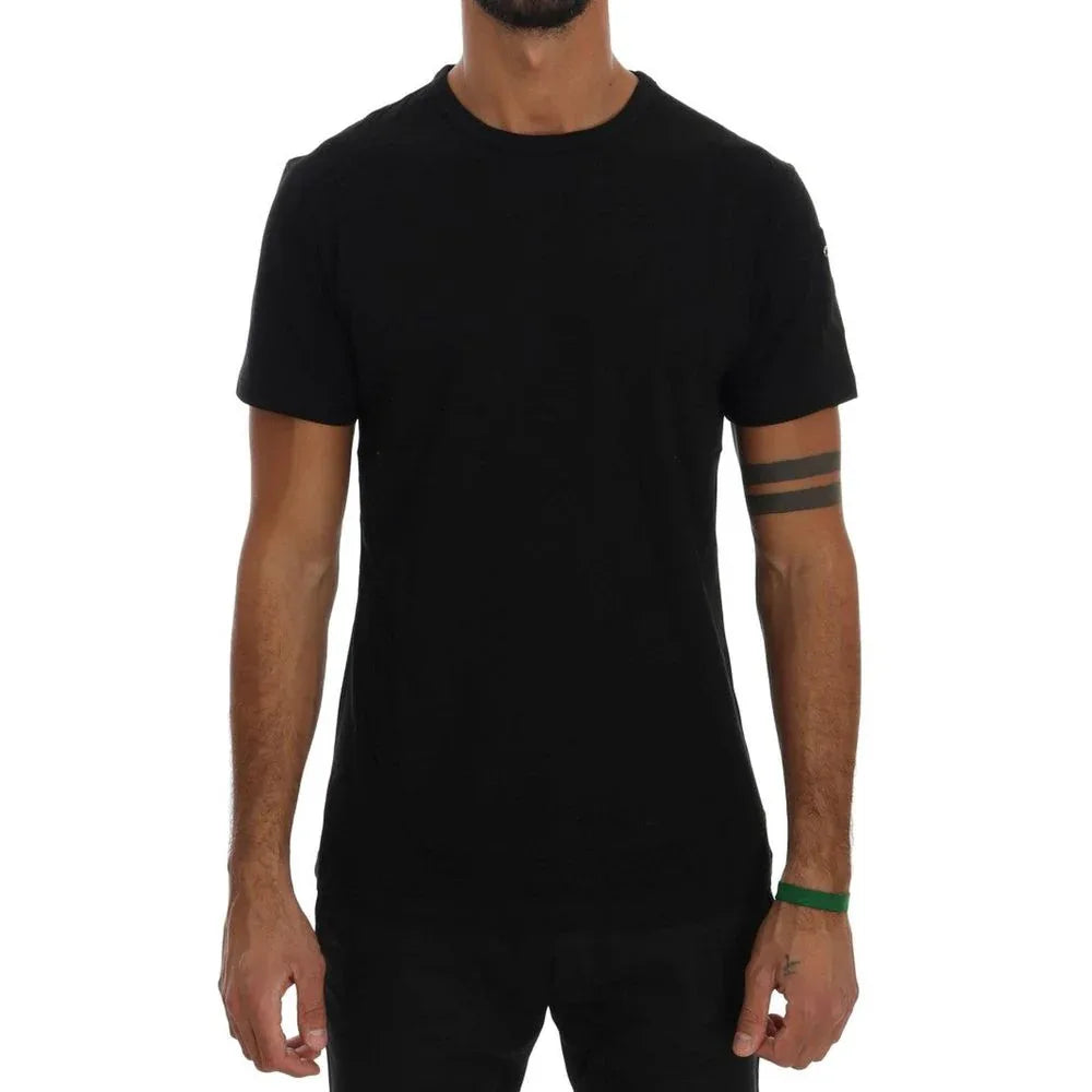 Daniele Alessandrini Black Cotton T-Shirt - Zeiniez