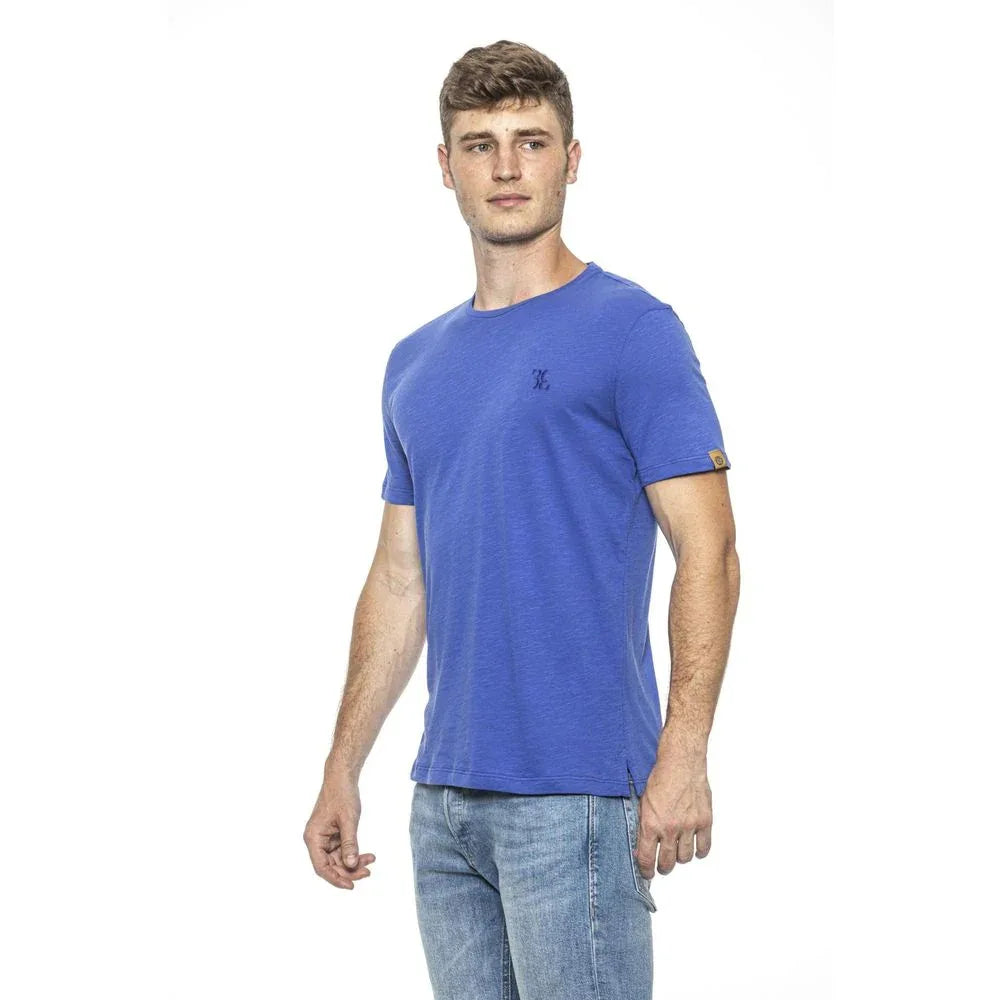 Billionaire Italian Couture Light Blue Cotton T-Shirt - Zeiniez