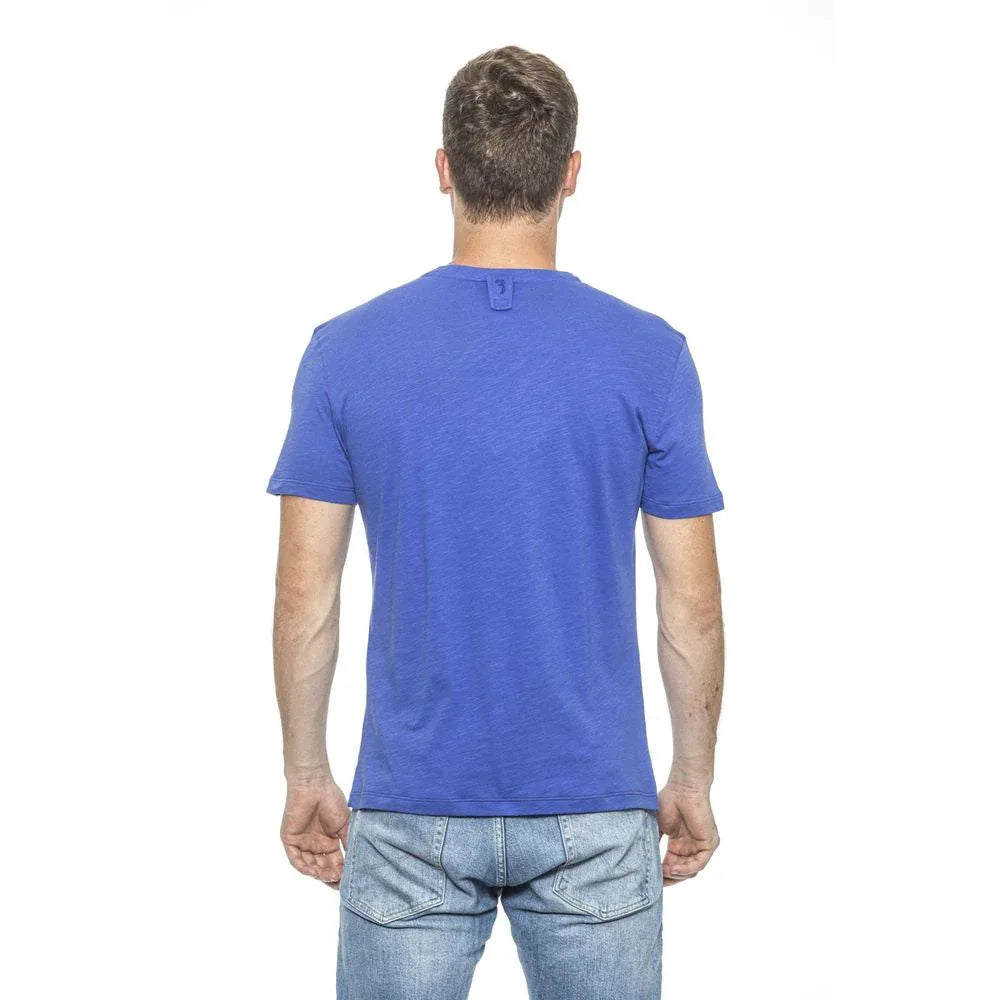 Billionaire Italian Couture Light Blue Cotton T-Shirt - Zeiniez