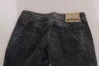John Galliano Grey Washed Low Waist Zipper Side Skinny Denim Jeans - Zeiniez