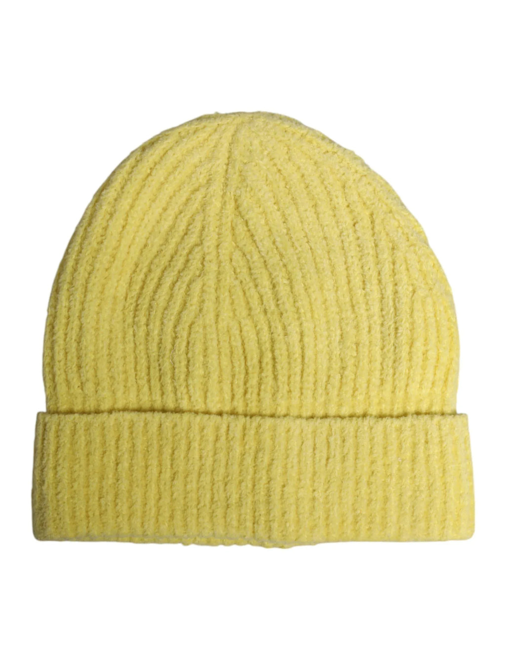 Dolce & Gabbana Yellow Cotton Knitted Winter Beanie Hat - Zeiniez