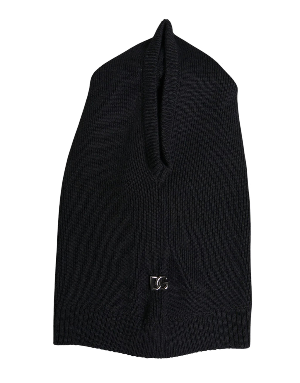 Dolce & Gabbana Black Wool Whole Head Wrap Balaclava Hat - Zeiniez