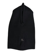 Dolce & Gabbana Black Wool Whole Head Wrap Balaclava Hat - Zeiniez