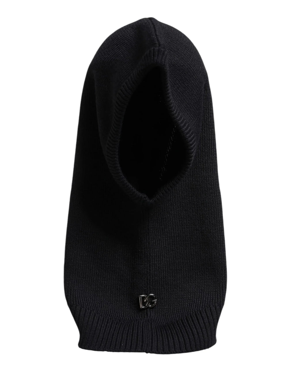 Dolce & Gabbana Black Wool Whole Head Wrap Balaclava Hat - Zeiniez