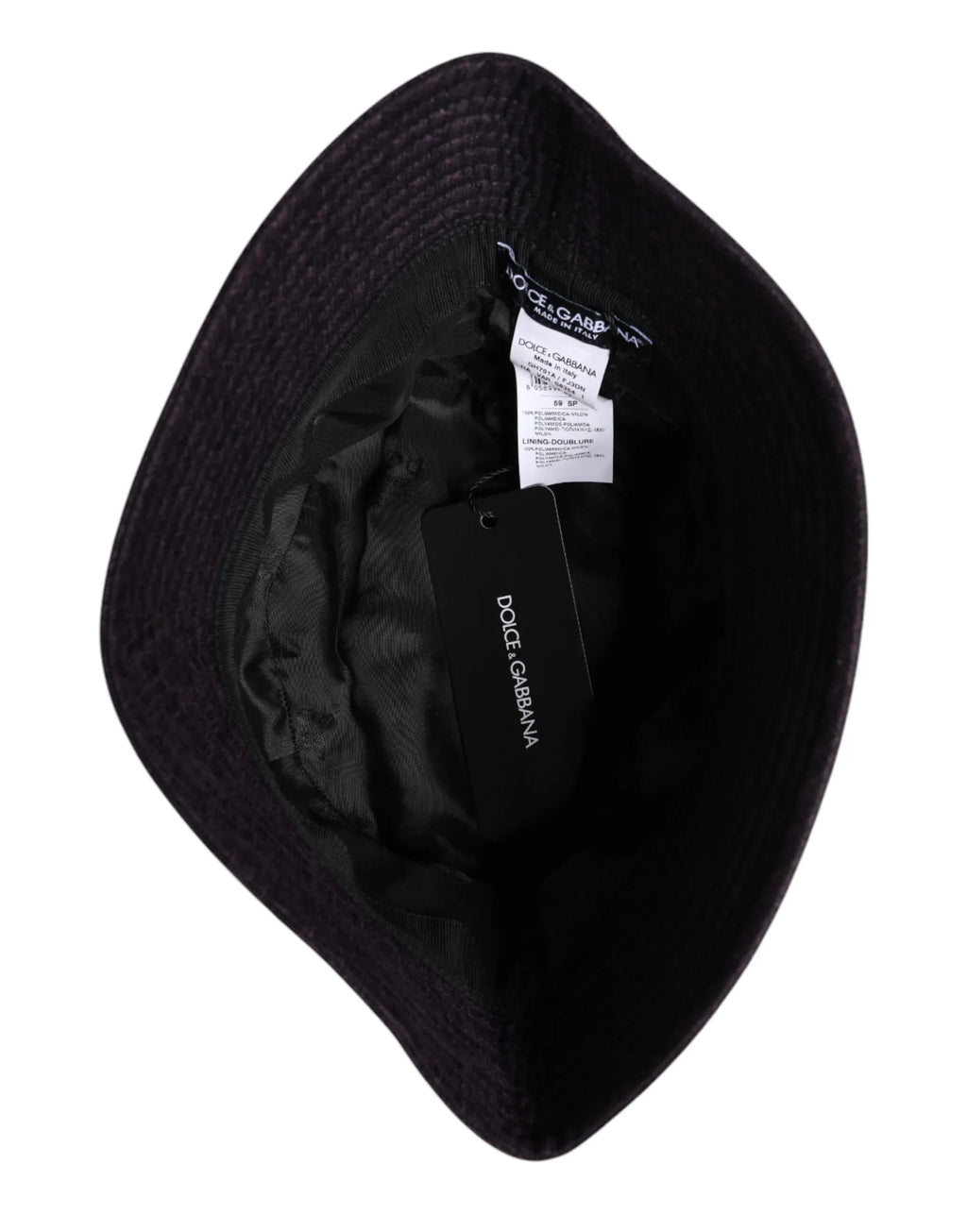 Dolce & Gabbana Black Wide Brim Nylon Bucket Hat - Zeiniez