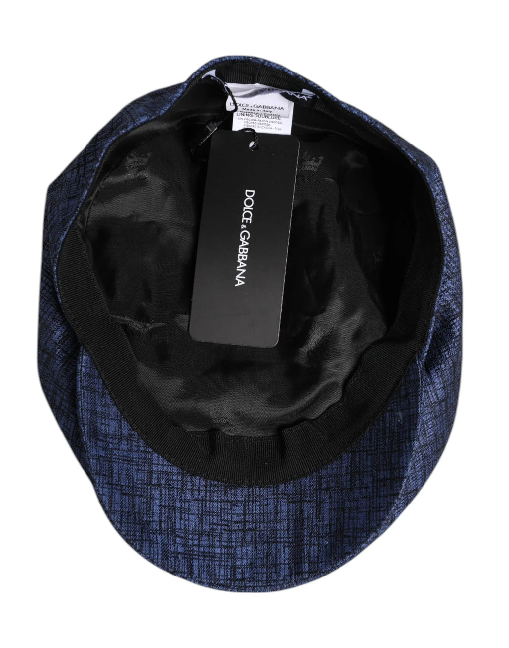 Dolce & Gabbana Blue Cotton Stretch Newsboy Hat - Zeiniez