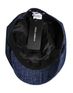 Dolce & Gabbana Blue Cotton Stretch Newsboy Hat - Zeiniez