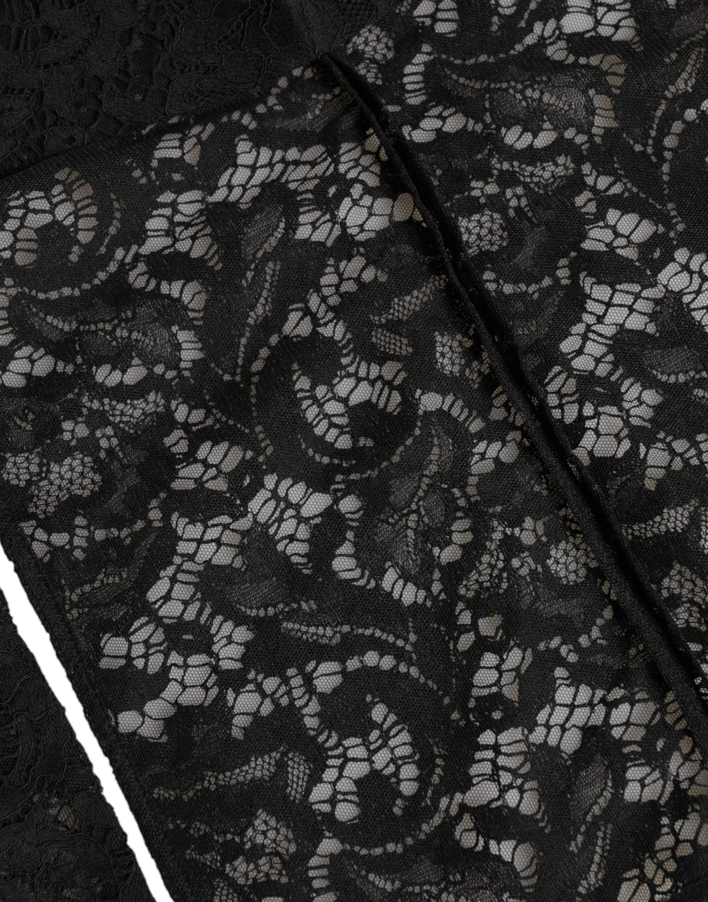 Dolce & Gabbana Black Floral Lace Whole Head Wrap Hat - Zeiniez