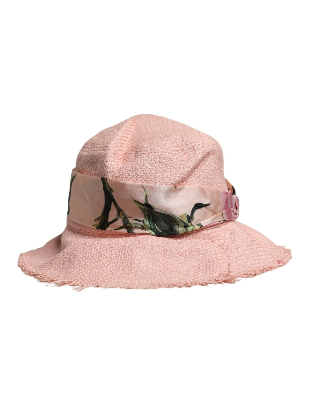 Dolce & Gabbana Pink Cotton Wide Brim Bucket Hat - Zeiniez