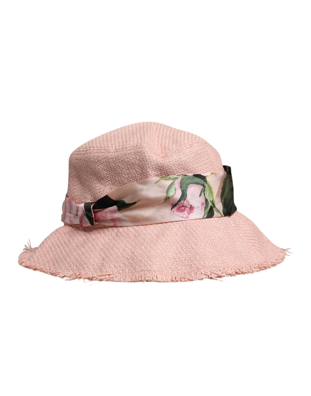 Dolce & Gabbana Pink Cotton Wide Brim Bucket Hat - Zeiniez