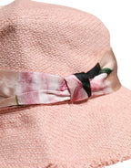 Dolce & Gabbana Pink Cotton Wide Brim Bucket Hat - Zeiniez