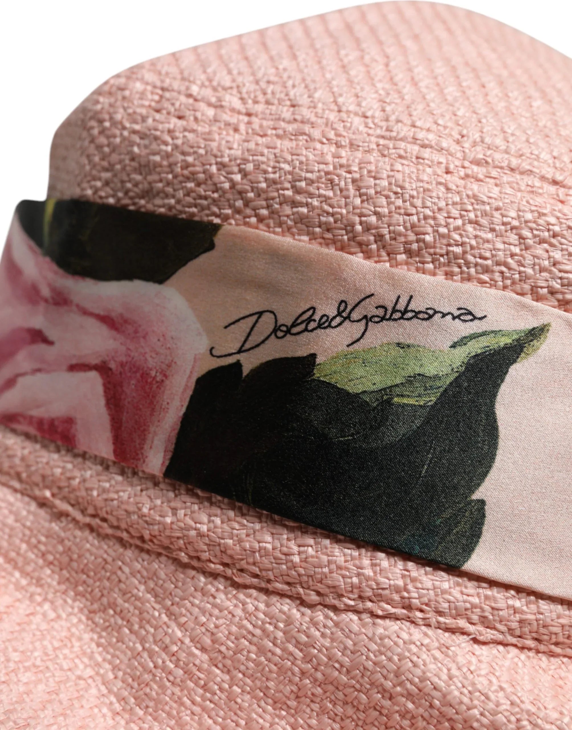 Dolce & Gabbana Pink Cotton Wide Brim Bucket Hat - Zeiniez