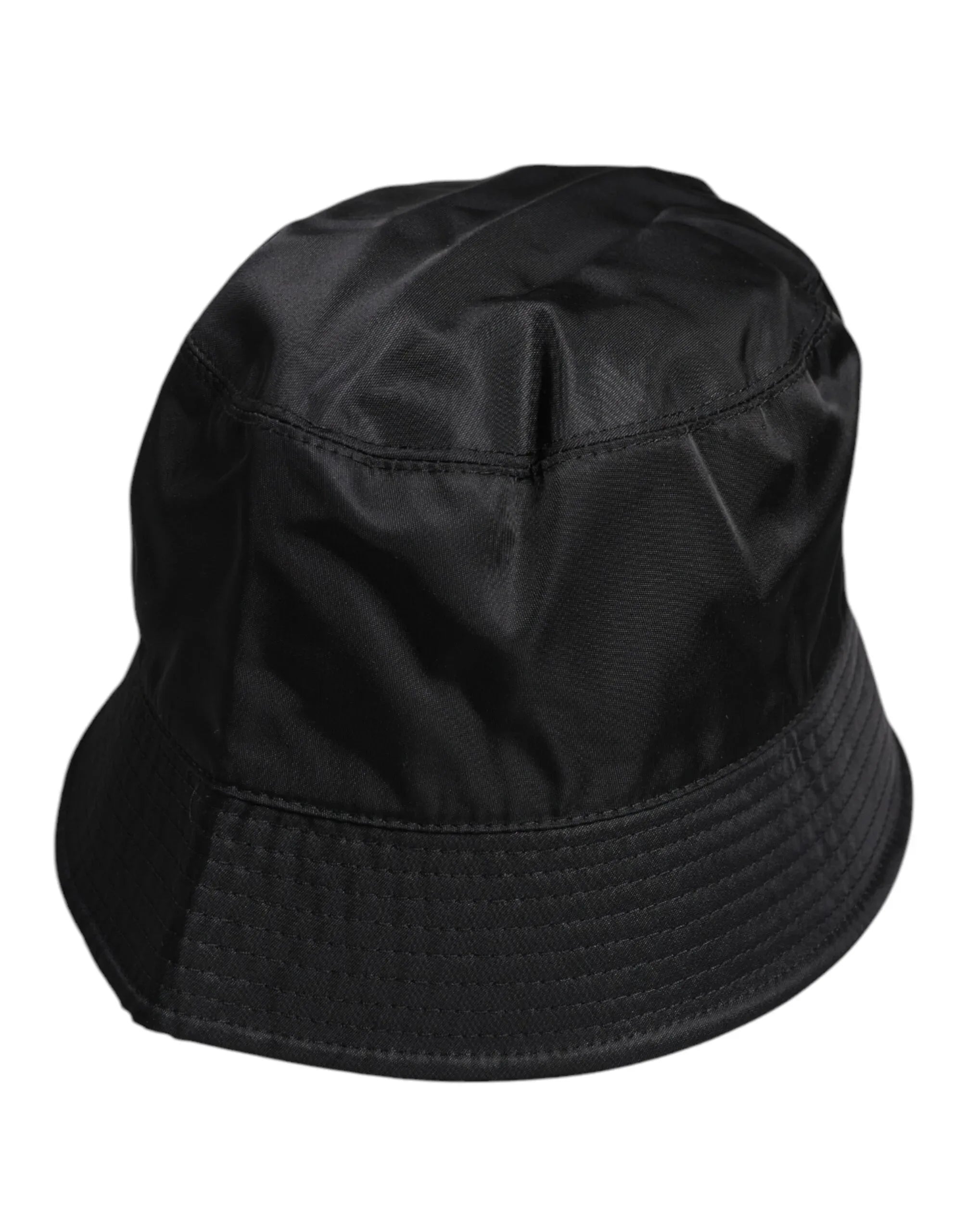 Dolce & Gabbana Black Cotton Wide Brim Bucket Hat - Zeiniez