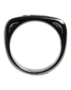 Dolce & Gabbana Silver Tone Brass Anello DG Logo Ring - Zeiniez