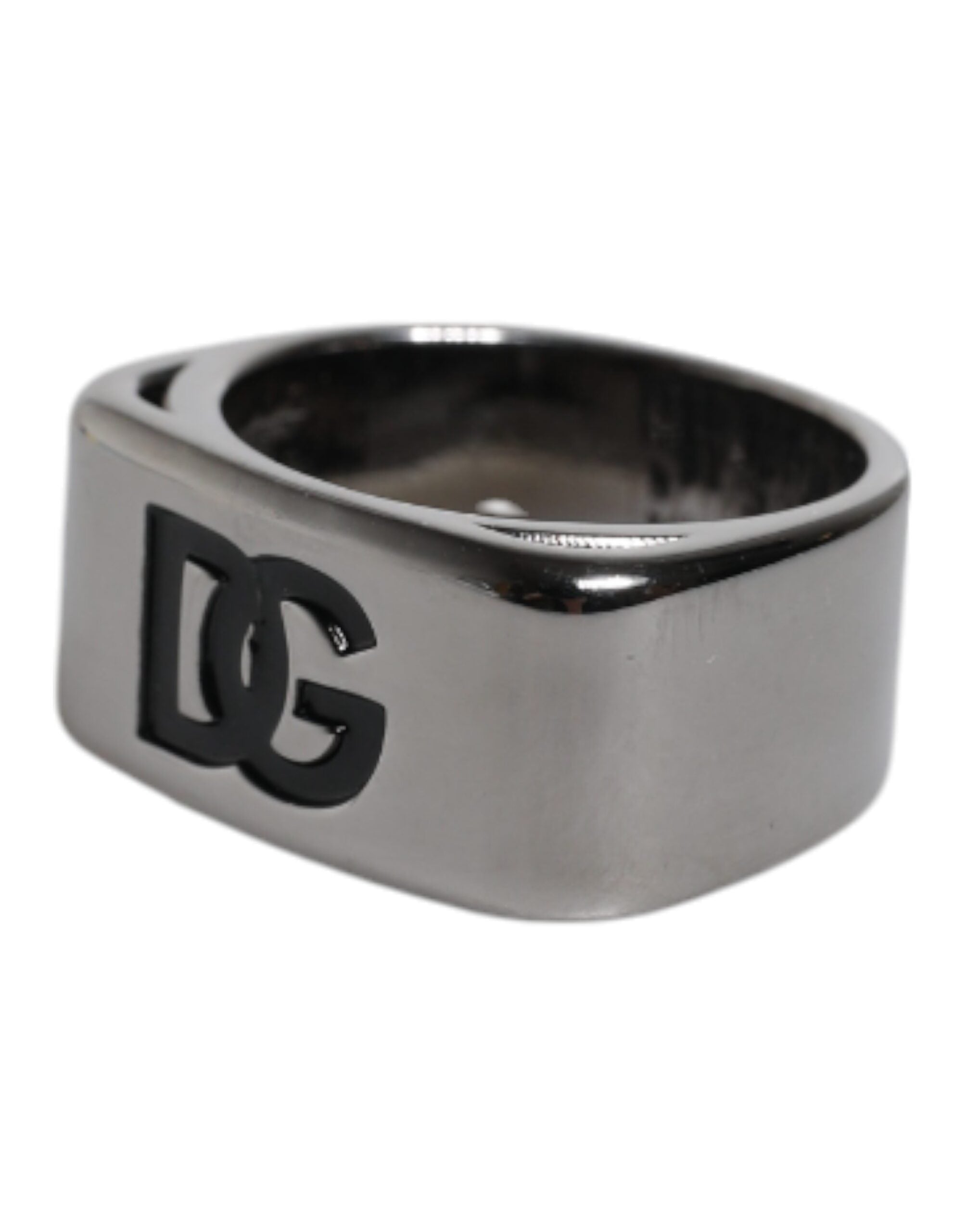 Dolce & Gabbana Silver Tone Brass Anello DG Logo Ring - Zeiniez