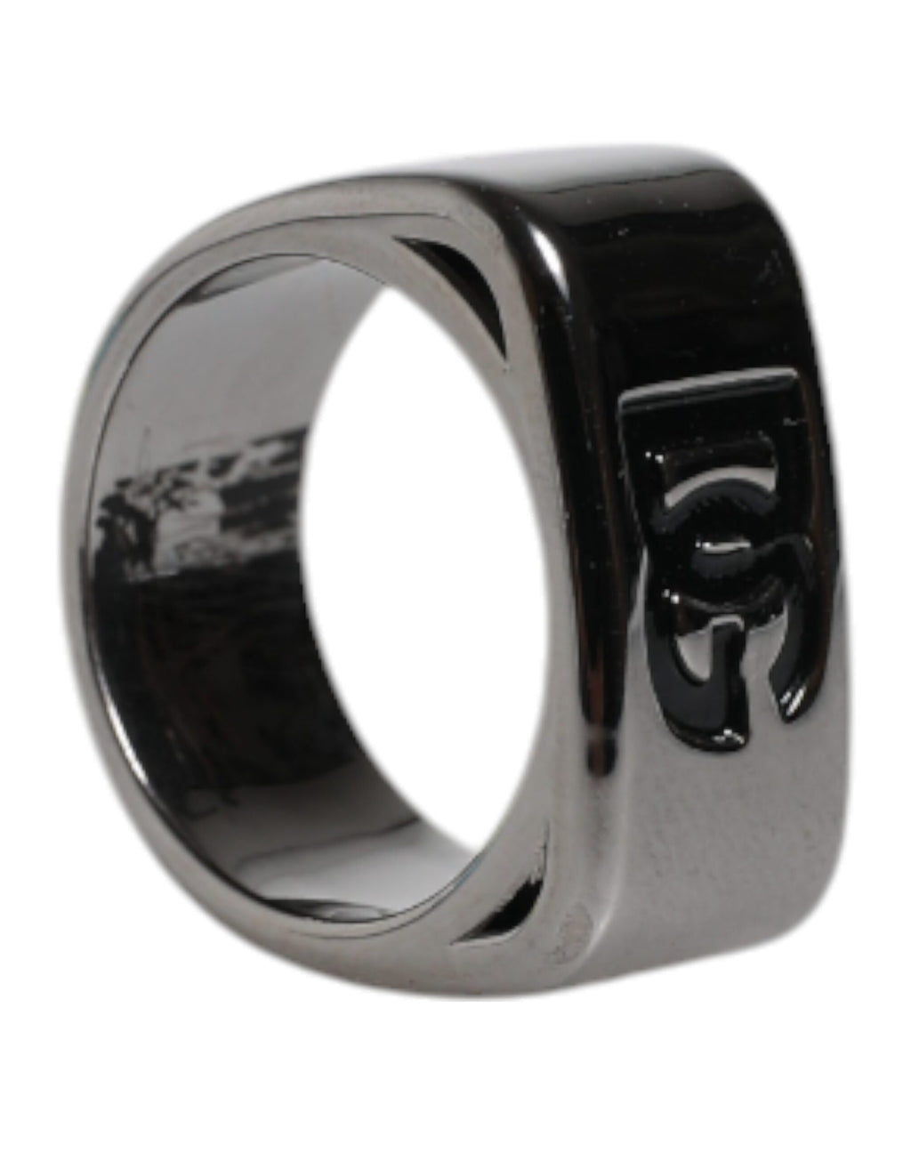 Dolce & Gabbana Silver Tone Brass Anello DG Logo Ring - Zeiniez