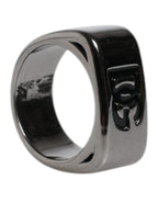Dolce & Gabbana Silver Tone Brass Anello DG Logo Ring - Zeiniez