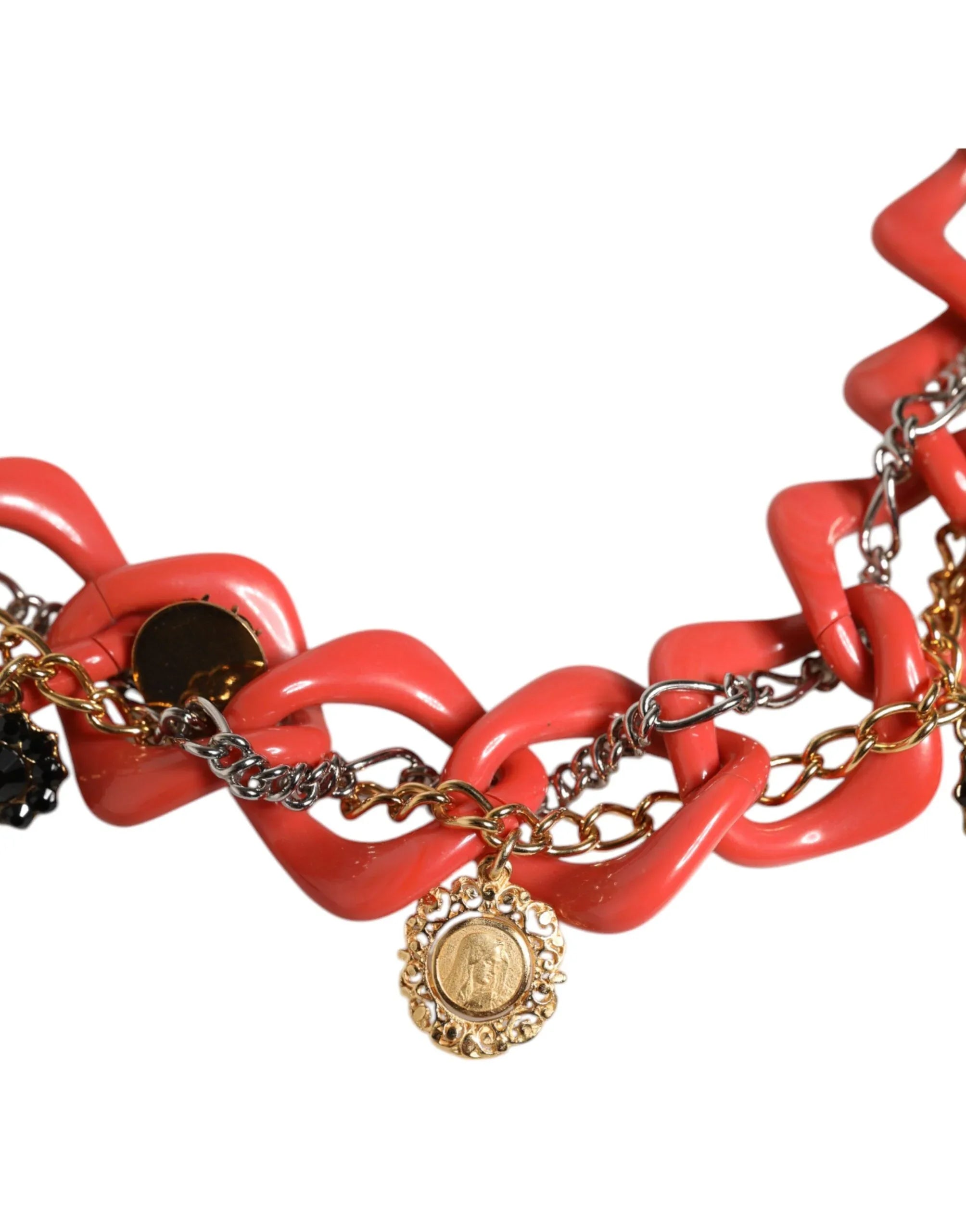 Dolce & Gabbana Multicolor Embellished Waist Chain Belt - Zeiniez