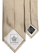Dolce & Gabbana Beige Solid Silk Adjustable Necktie Tie - Zeiniez