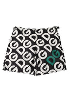 Dolce & Gabbana Black White Logo Beachwear Shorts Swimwear - Zeiniez