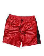 Dolce & Gabbana Red Polyester Beachwear Shorts 2Pc Swimwear - Zeiniez