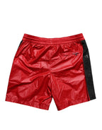 Dolce & Gabbana Red Polyester Beachwear Shorts 2Pc Swimwear - Zeiniez