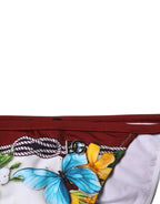 Dolce & Gabbana White Floral Print Swimsuit Bikini Bottom Swimwear - Zeiniez