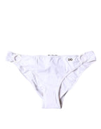 Dolce & Gabbana White Nylon Beachwear Bikini Bottom Swimwear - Zeiniez