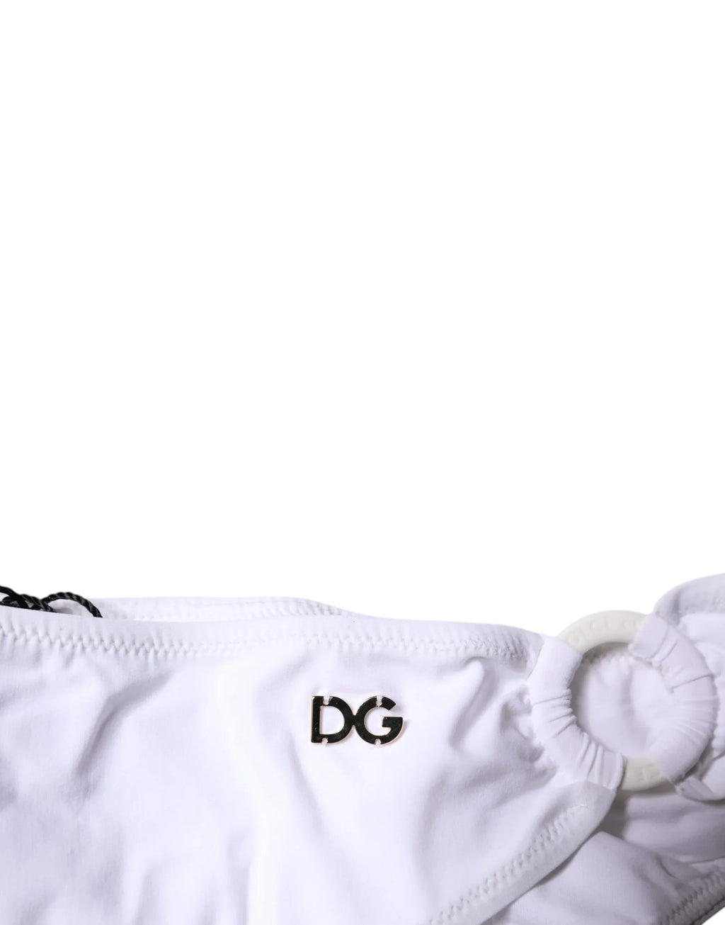 Dolce & Gabbana White Nylon Beachwear Bikini Bottom Swimwear - Zeiniez