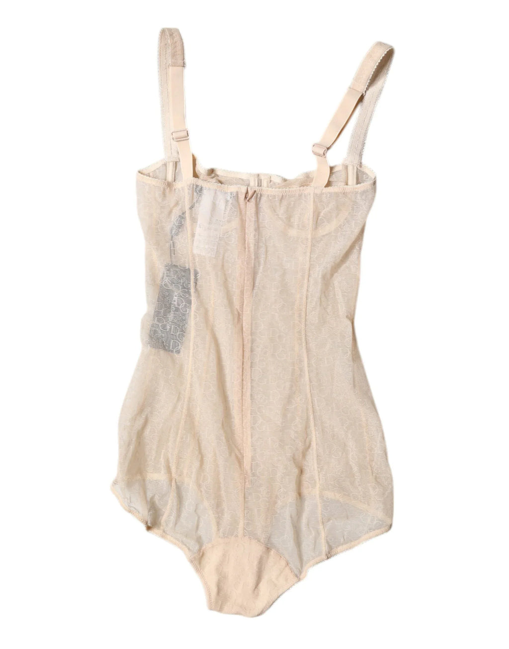 Dolce & Gabbana Beige Tulle Balconette Bra Bodysuit Underwear - Zeiniez