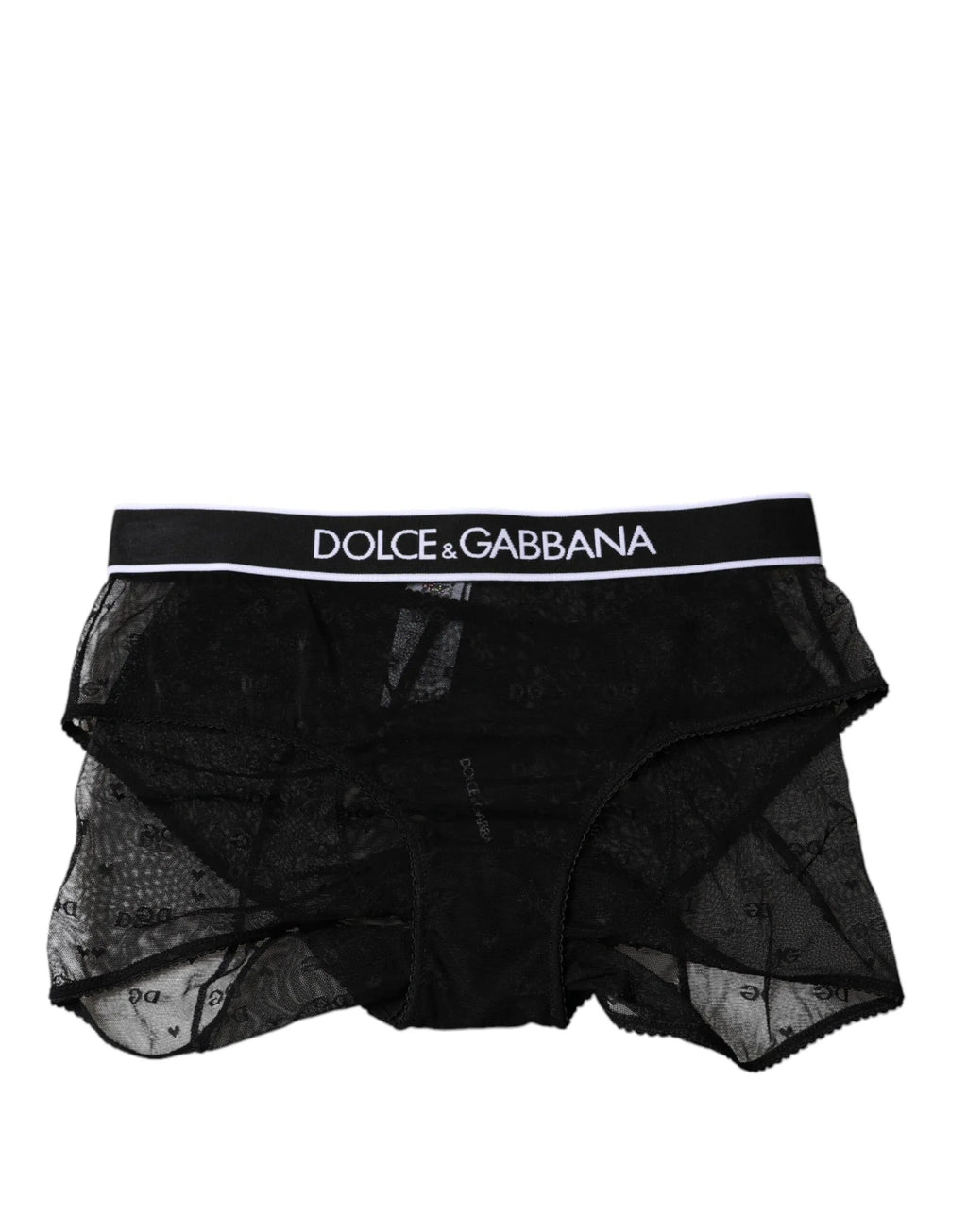 Dolce & Gabbana Black Tulle Nylon Mid Waist Panty Underwear - Zeiniez
