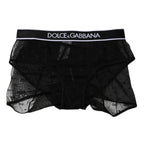 Dolce & Gabbana Black Tulle Nylon Mid Waist Panty Underwear - Zeiniez