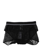 Dolce & Gabbana Black Tulle Nylon Mid Waist Panty Underwear - Zeiniez