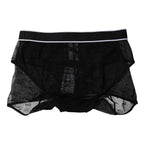 Dolce & Gabbana Black Tulle Nylon Mid Waist Panty Underwear - Zeiniez