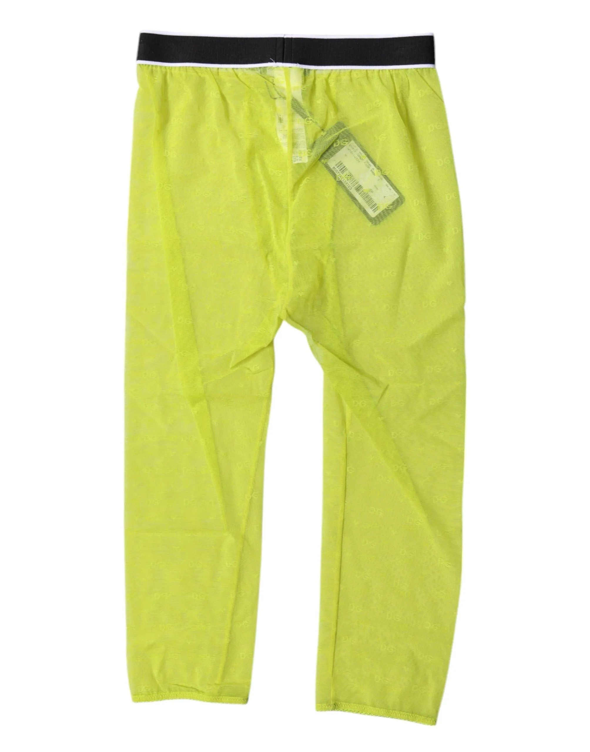 Dolce & Gabbana Green DG Logo Nylon Cropped Tights Underwear - Zeiniez