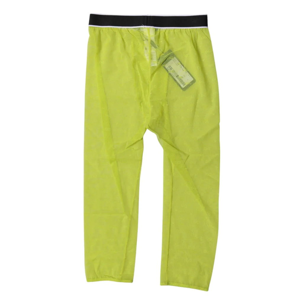 Dolce & Gabbana Green DG Logo Nylon Cropped Tights Underwear - Zeiniez