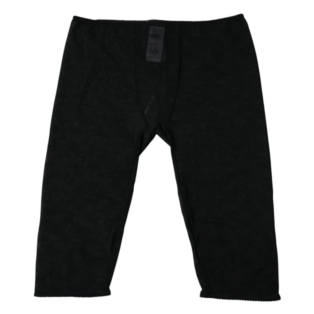 Dolce & Gabbana Black Logo Lace Lingerie Cropped Tight Underwear - Zeiniez