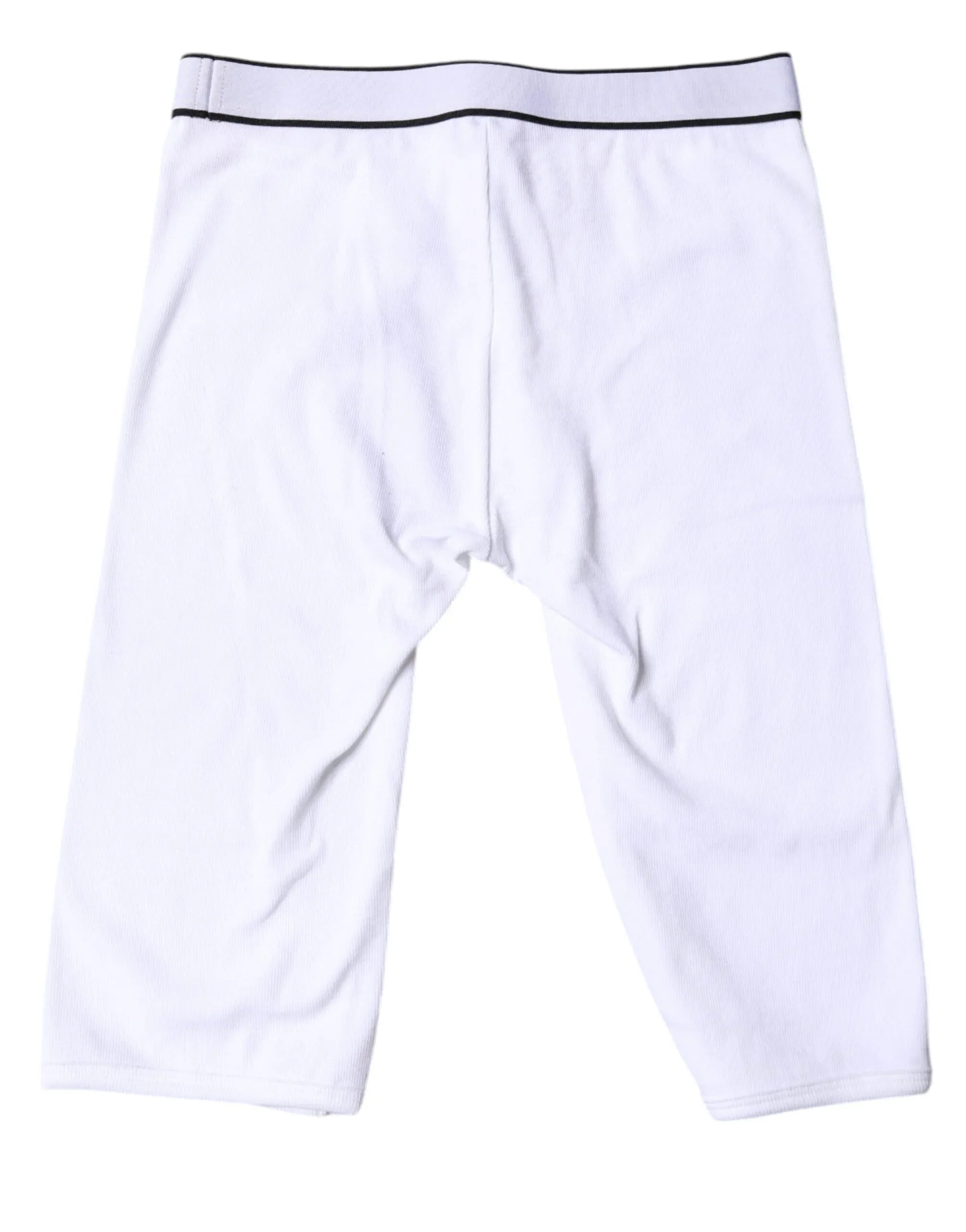 Dolce & Gabbana White Logo Cotton Cropped Tights Underwear - Zeiniez