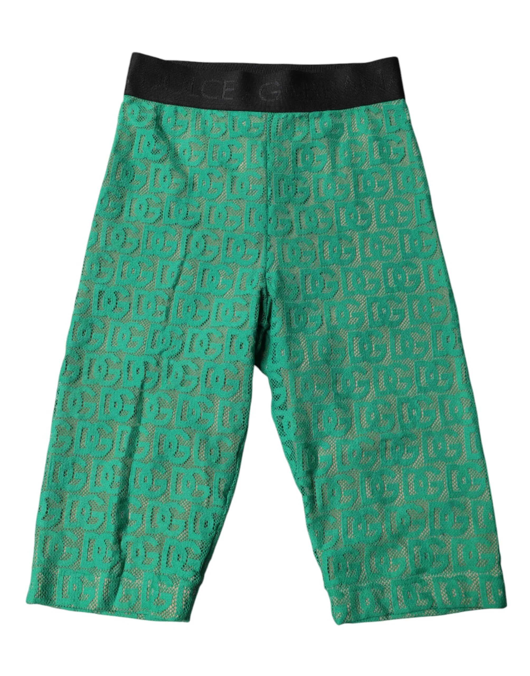 Dolce & Gabbana Green Logo Monogram Cropped Tights Underwear - Zeiniez