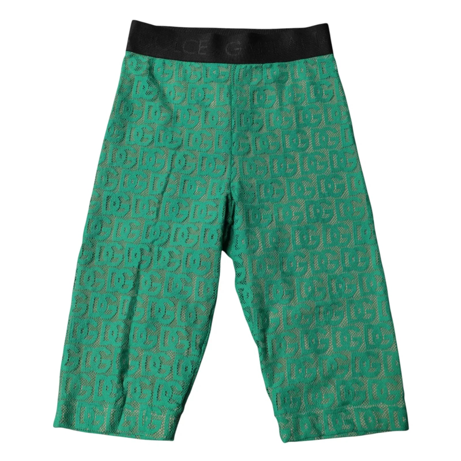 Dolce & Gabbana Green Logo Monogram Cropped Tights Underwear - Zeiniez