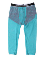 Dolce & Gabbana Blue Fuchsia Logo Lingerie Cropped Underwear - Zeiniez