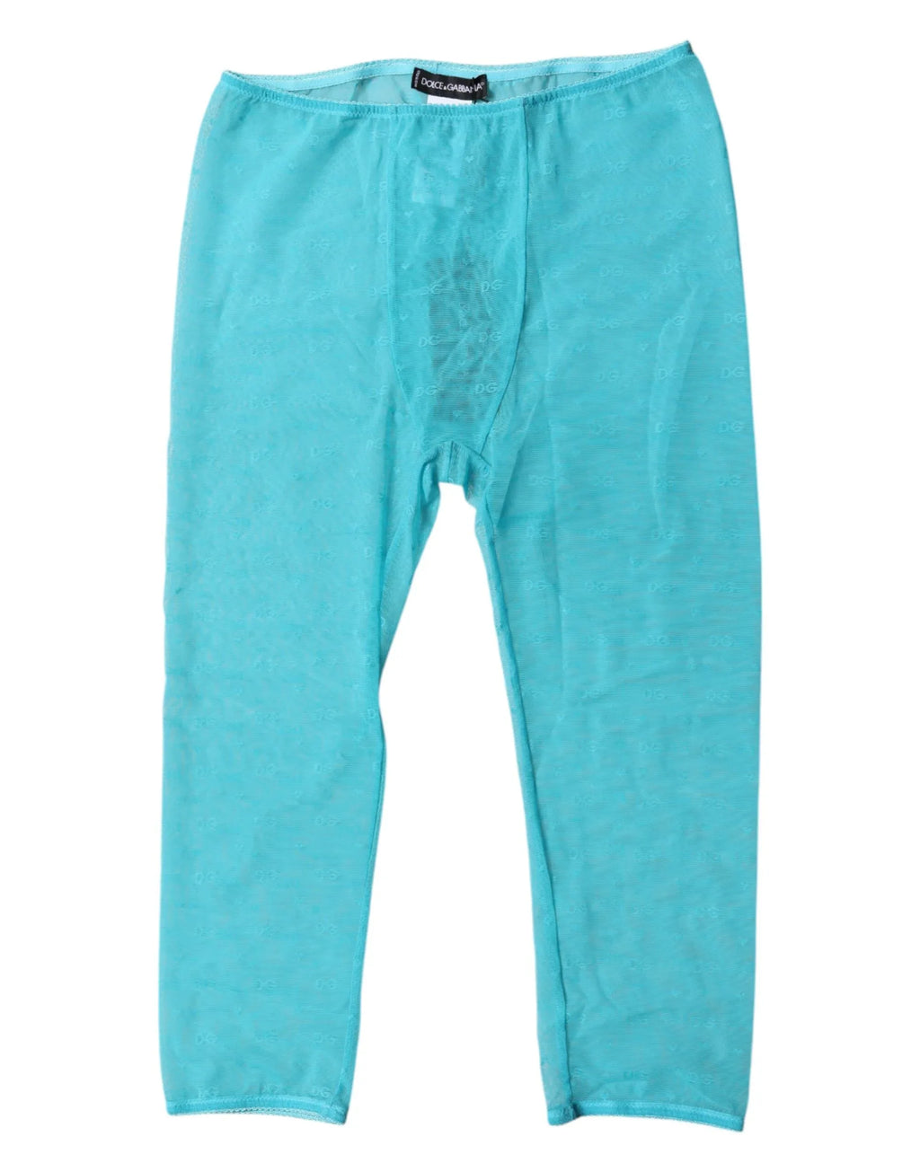 Dolce & Gabbana Blue Logo Lace Lingerie Cropped Tight Underwear - Zeiniez