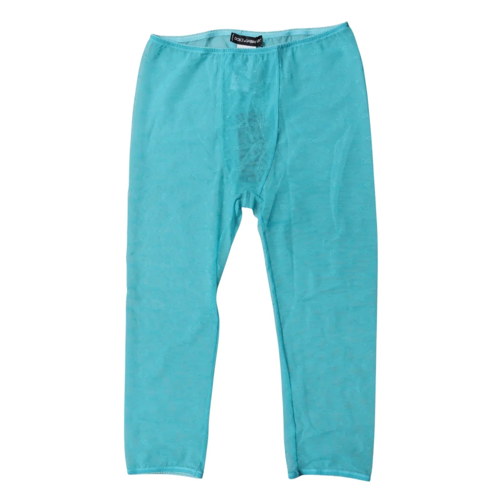 Dolce & Gabbana Blue Logo Lace Lingerie Cropped Tight Underwear - Zeiniez