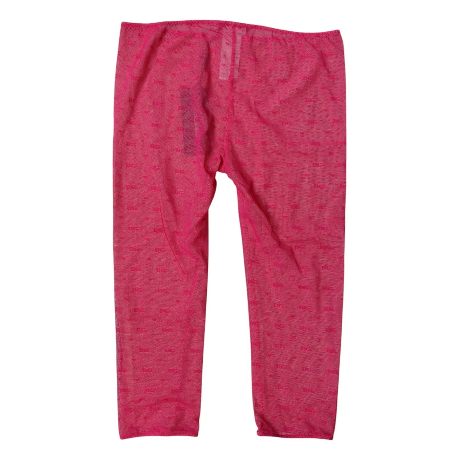 Dolce & Gabbana Fuchsia Logo Lace Lingerie Cropped Tight Underwear - Zeiniez