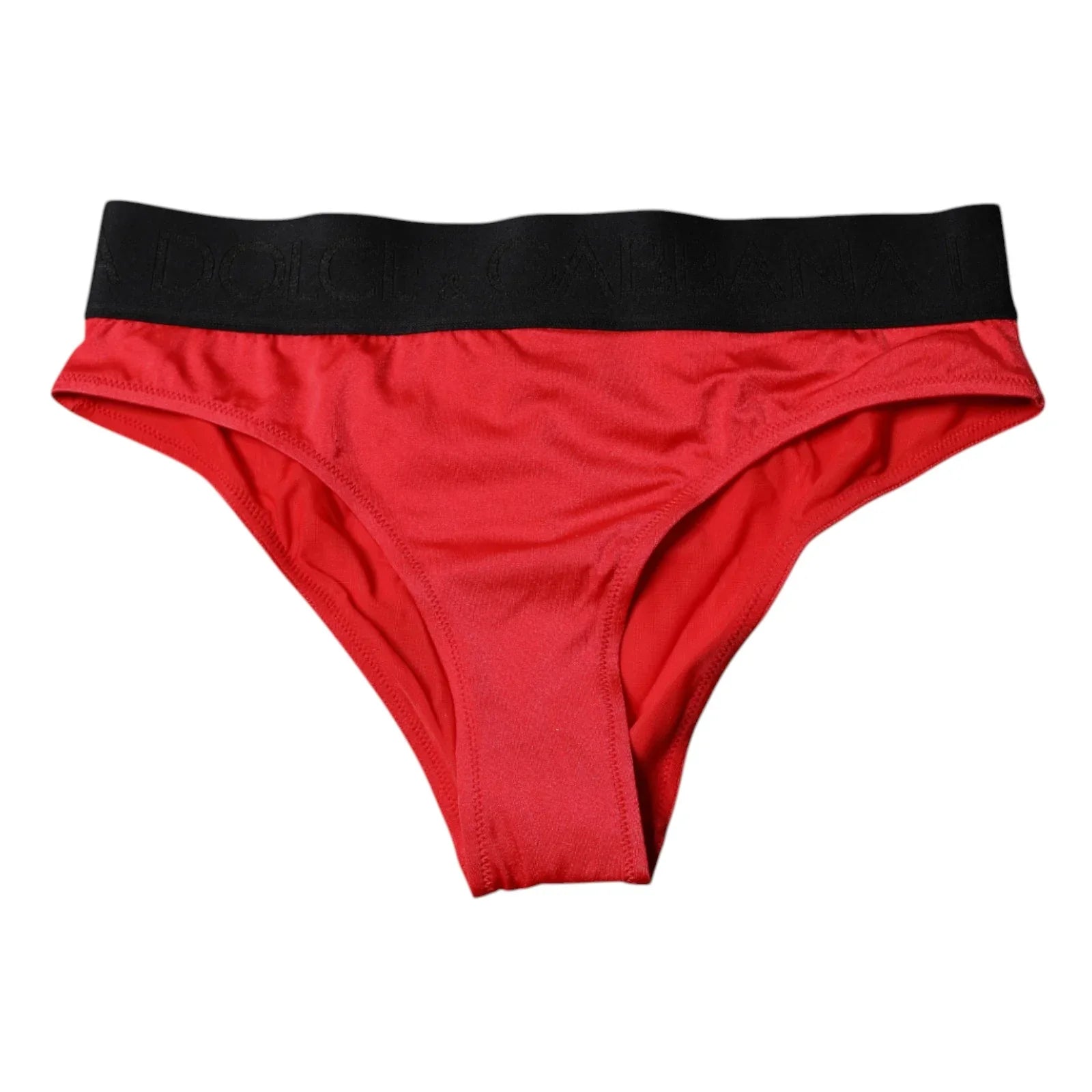Dolce & Gabbana Red Nylon Stretch Mid Waist Panty Underwear - Zeiniez