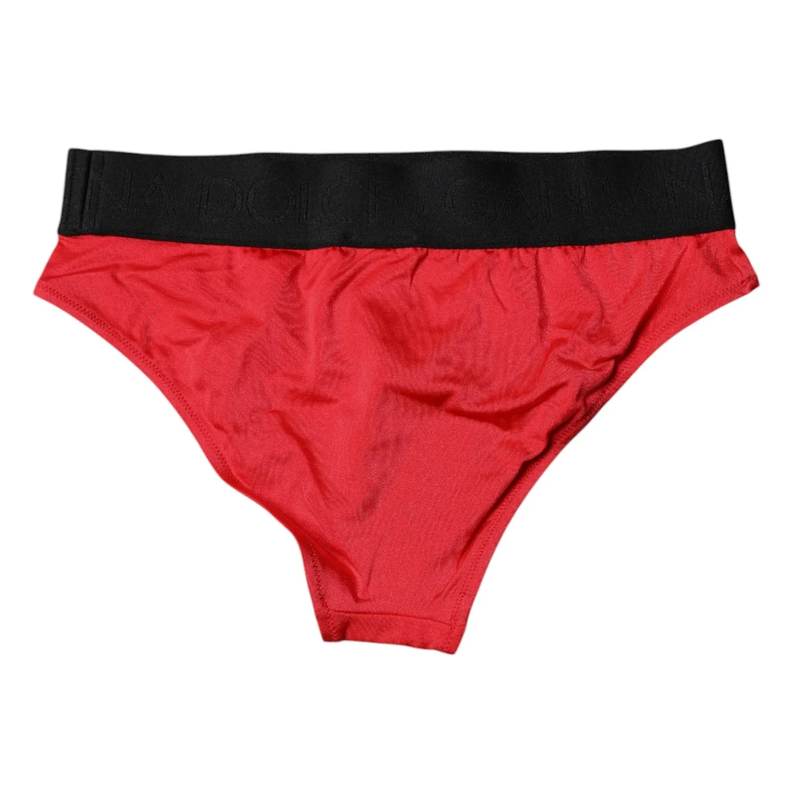 Dolce & Gabbana Red Nylon Stretch Mid Waist Panty Underwear - Zeiniez