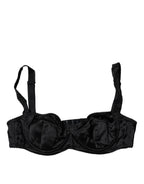 Dolce & Gabbana Black Silk Stretch Balconette Brassiere Underwear - Zeiniez