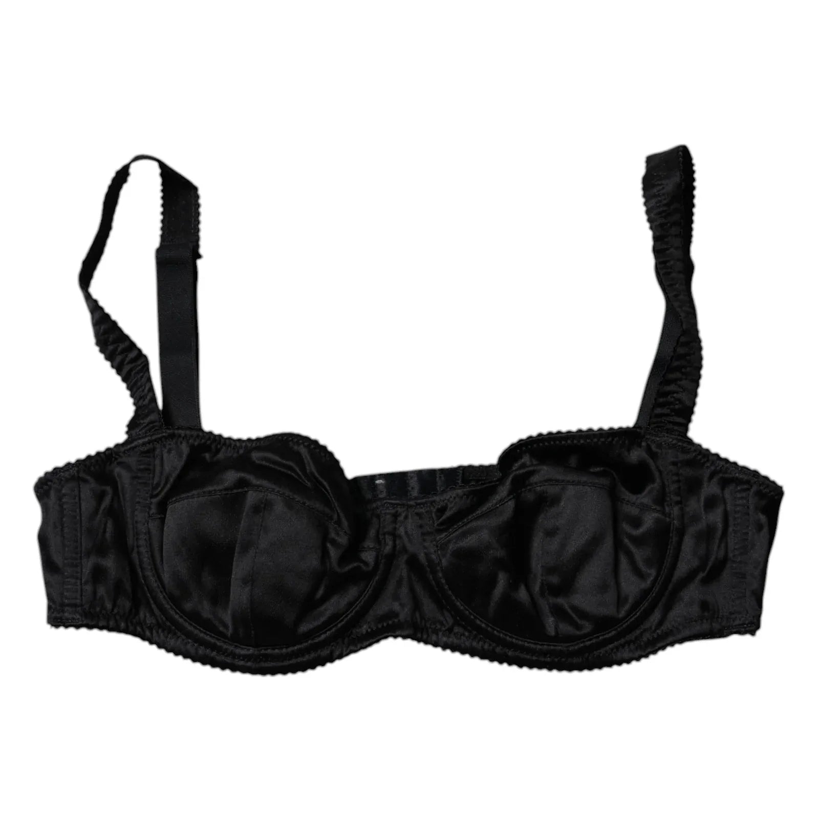 Dolce & Gabbana Black Silk Stretch Balconette Brassiere Underwear - Zeiniez