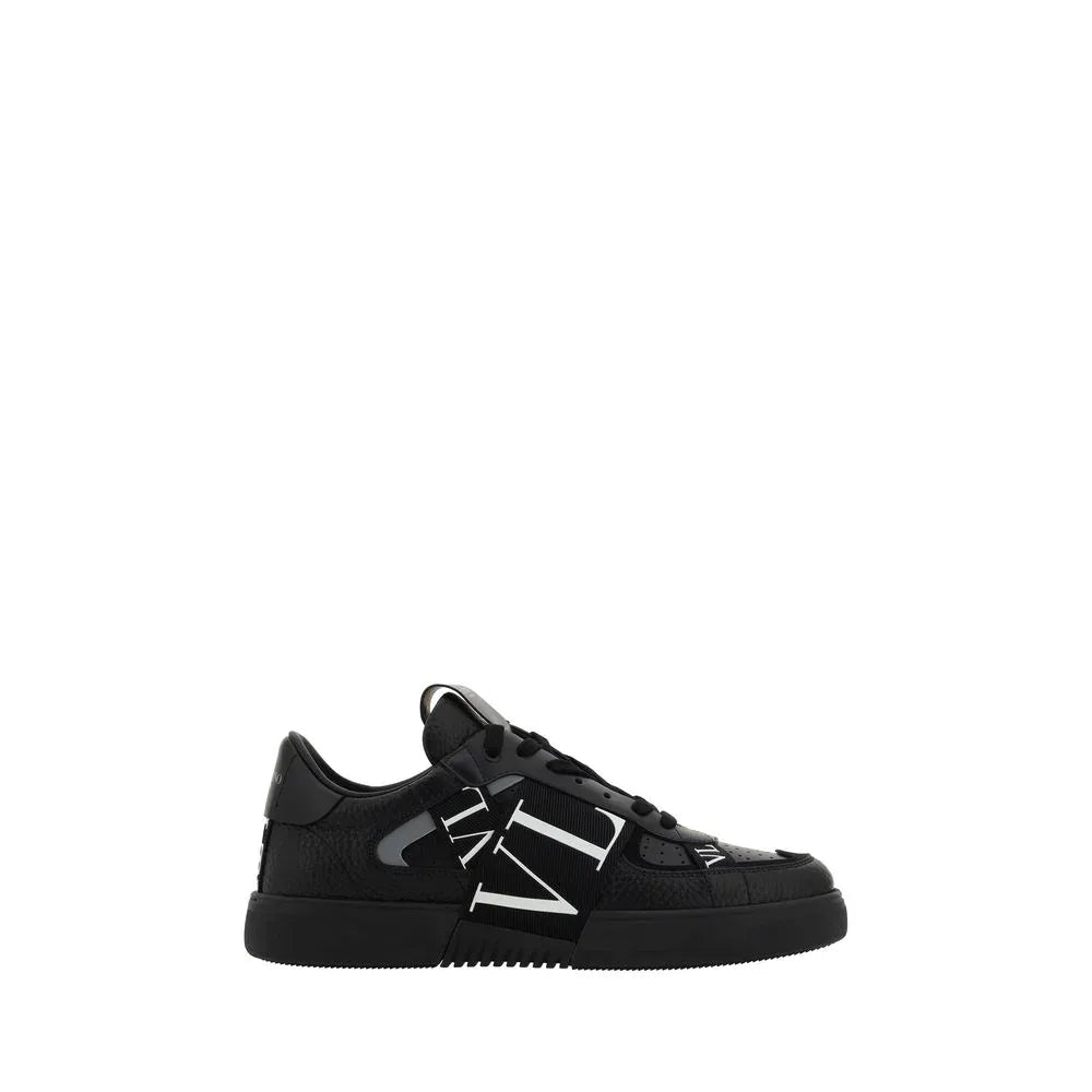 Valentino Garavani Black Leather VL7N Sneakers - Zeiniez