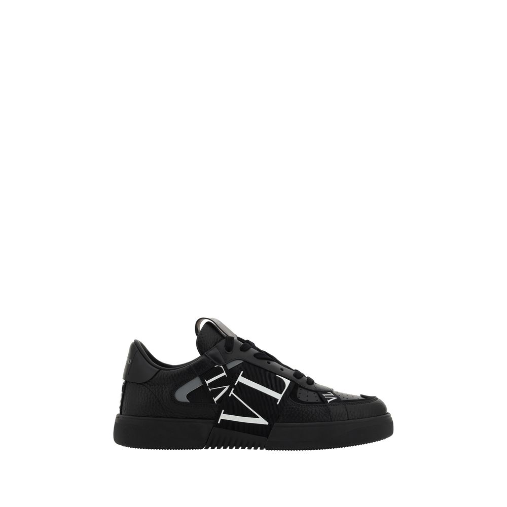 Valentino Garavani Black Leather VL7N Sneakers - Zeiniez